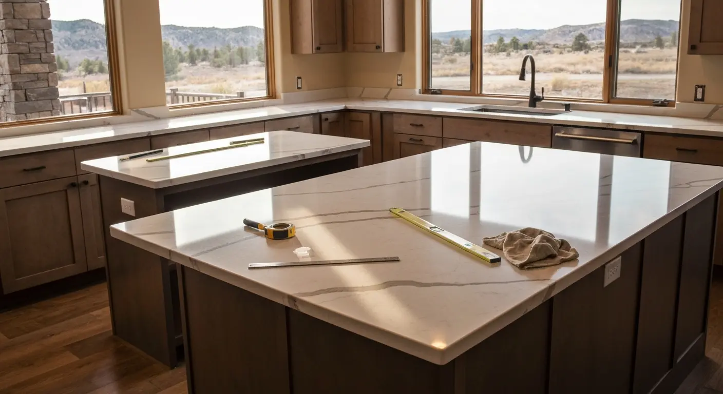 Kitchen countertop installation