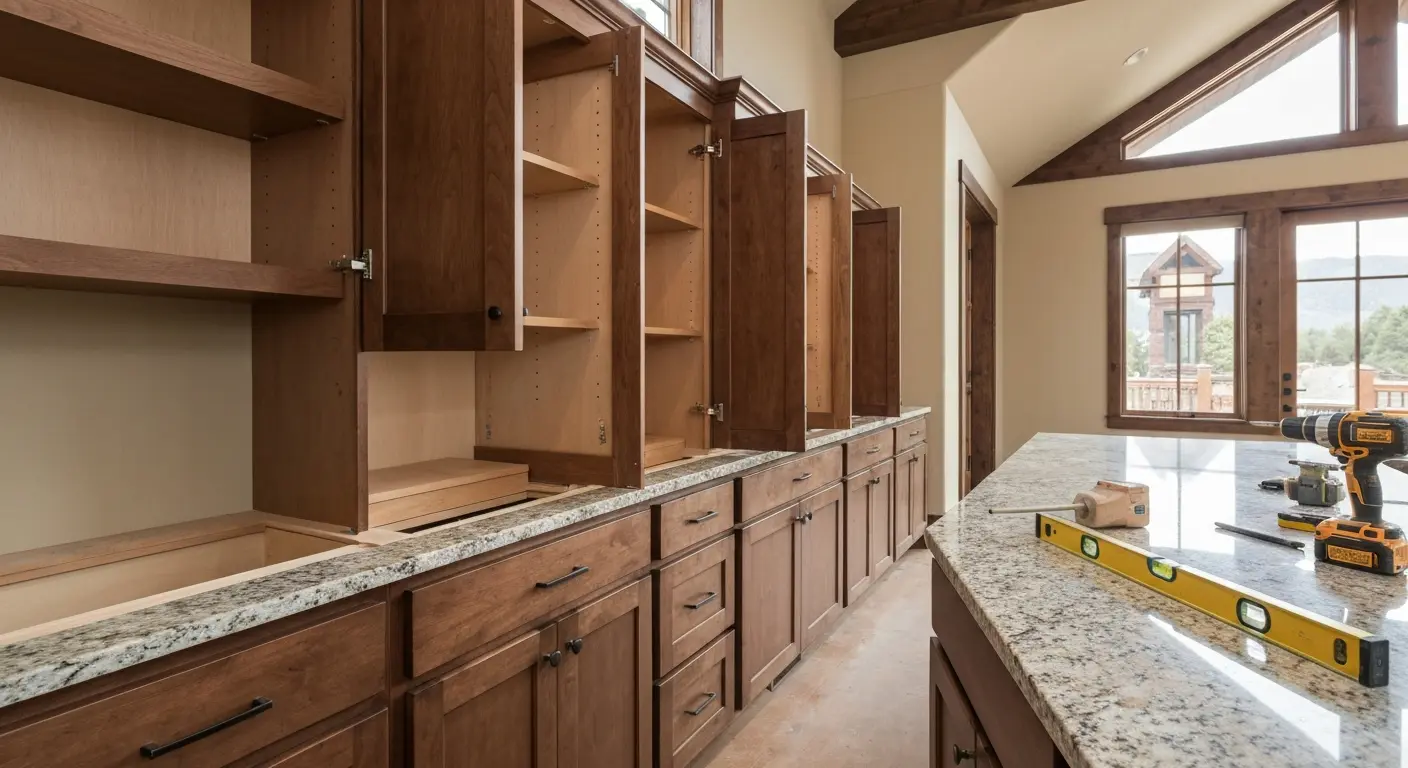 Custom cabinet installation