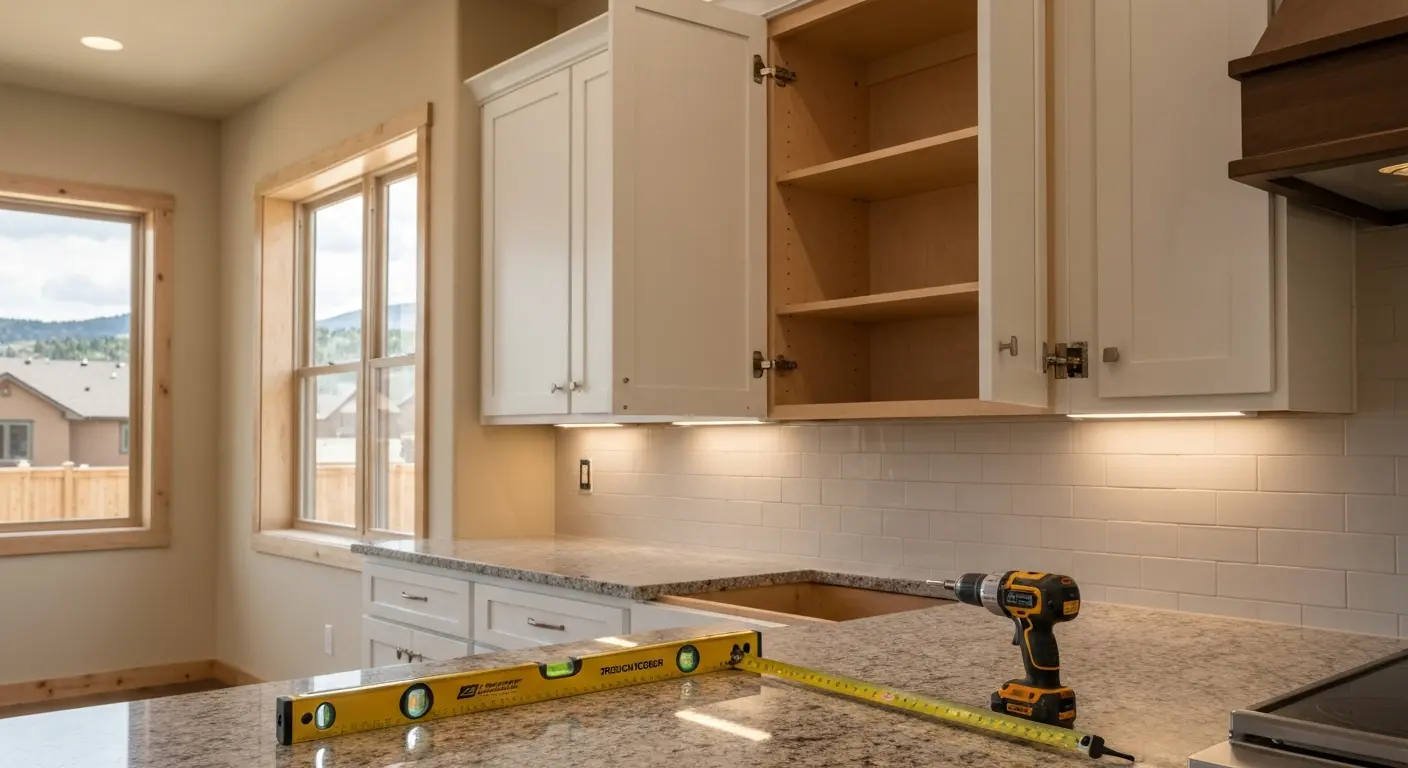 Custom kitchen cabinet installation
