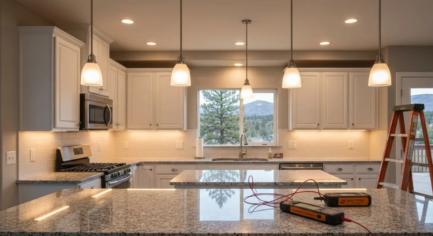 Kitchen lighting installation