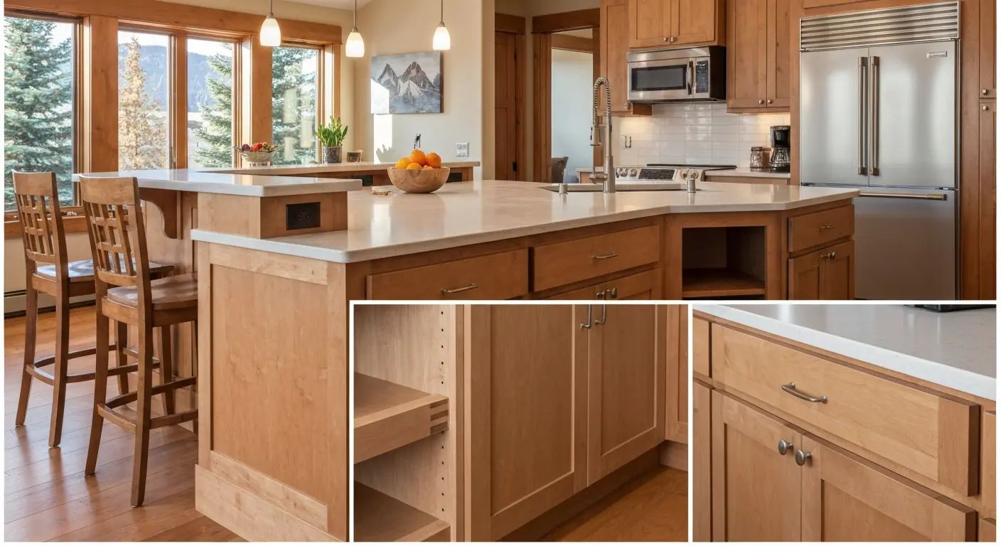 Kitchen island installation in Castle Rock