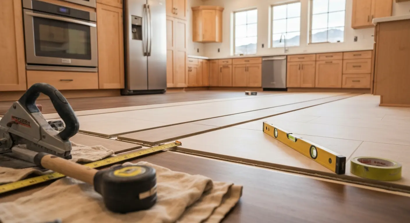 Kitchen flooring installation