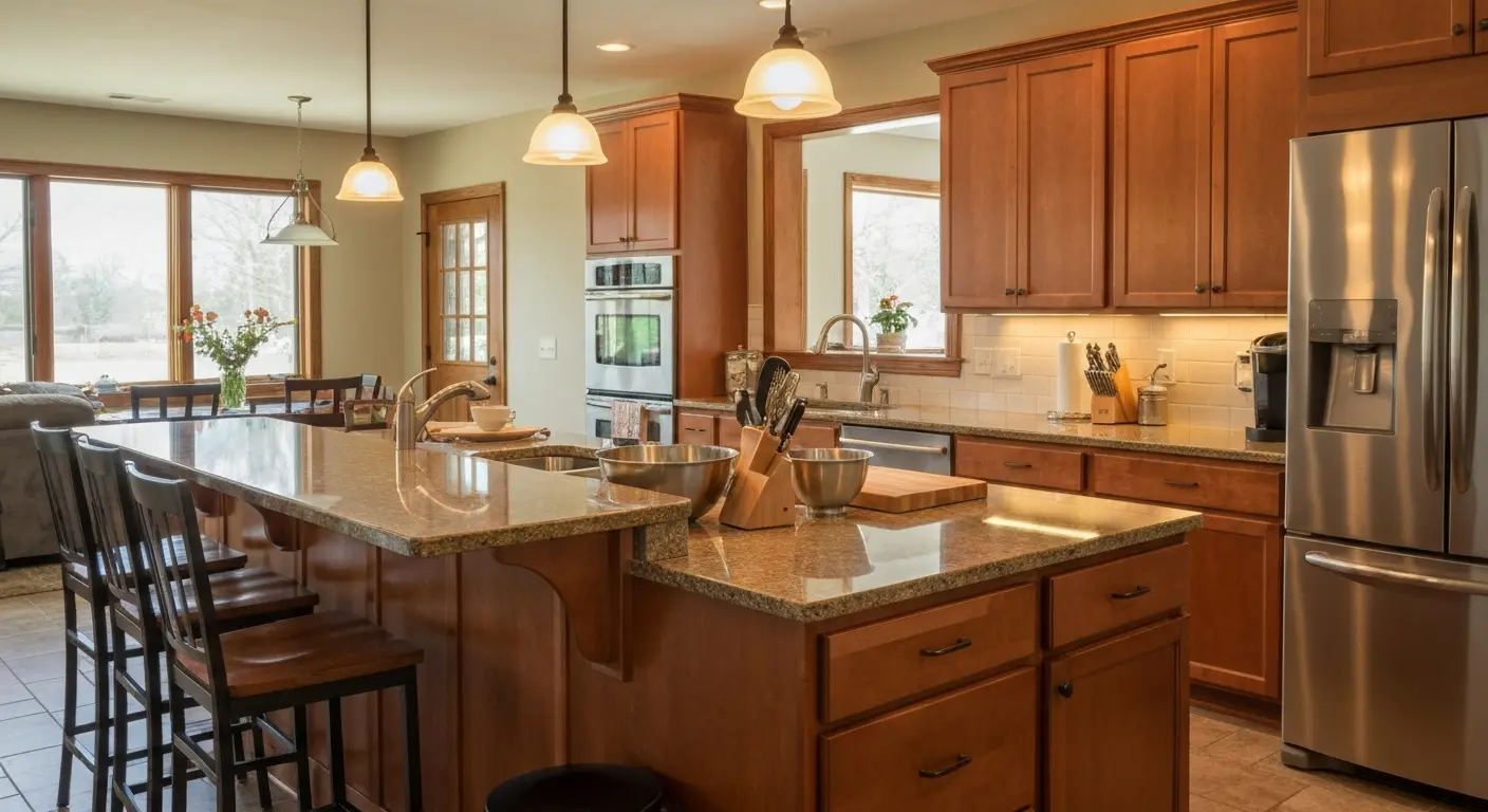 Kitchen island installation