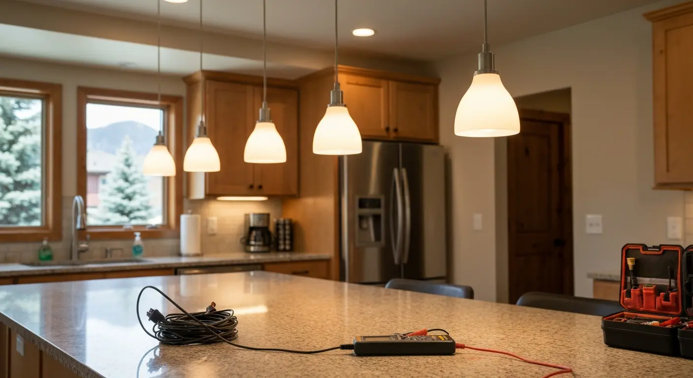 Kitchen lighting installation