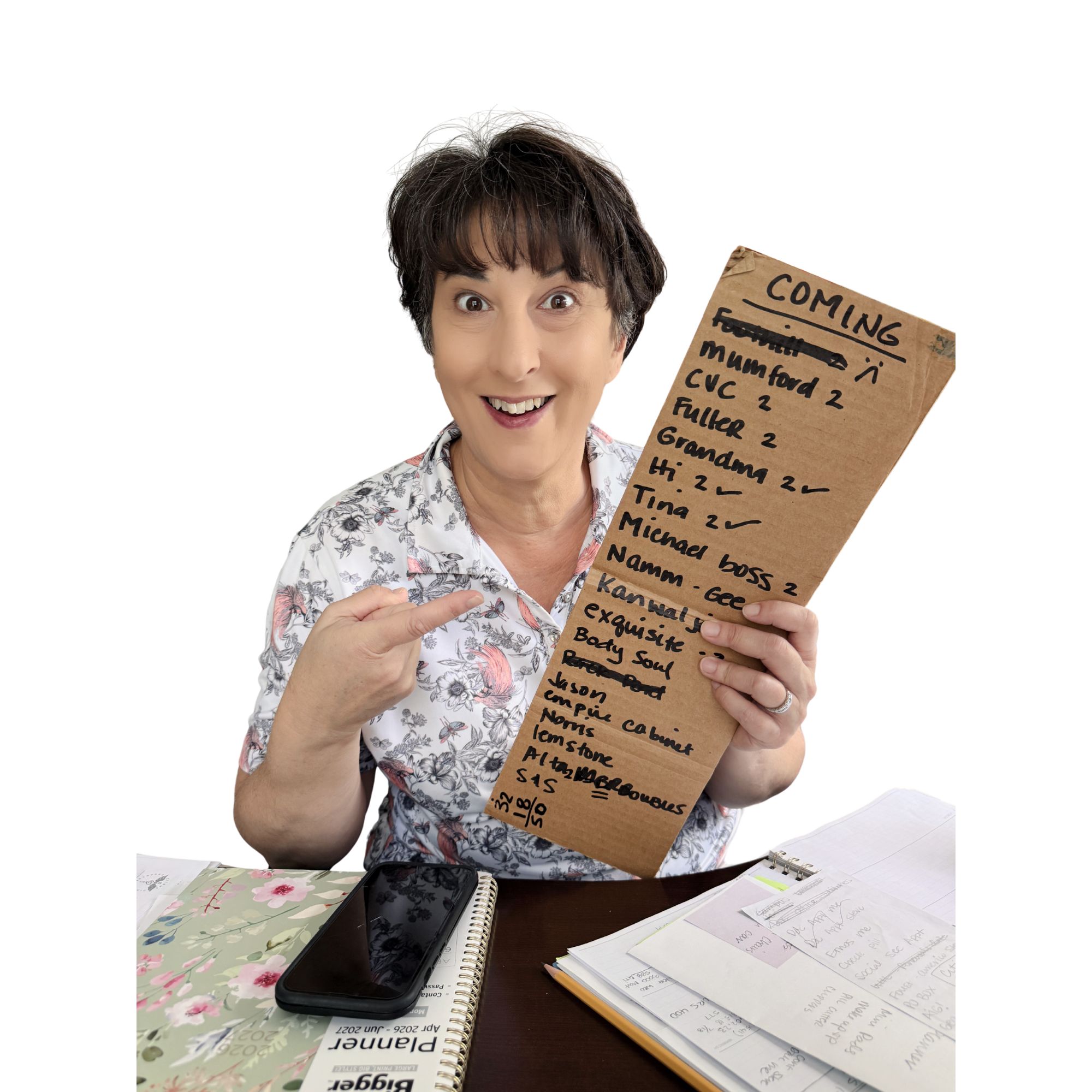 Angela holding her Box Top list