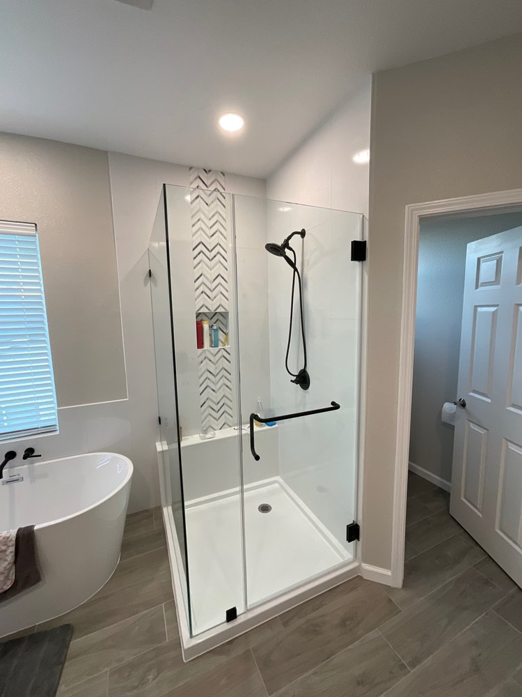 Custom glass enclosure shower transformation