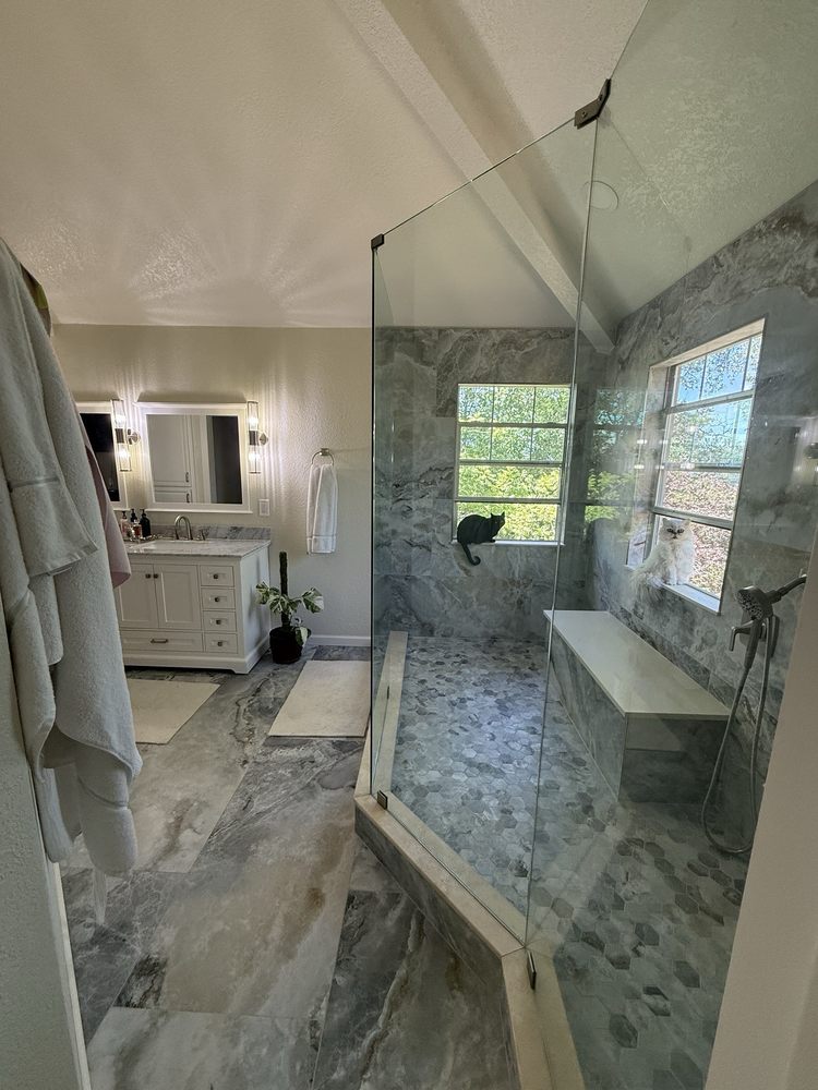 Custom bathroom vanity installation