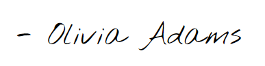 Olivia Adams Signature