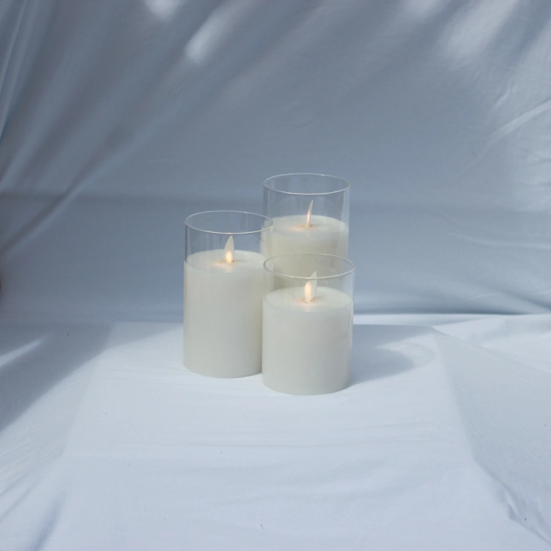 LED wax-look candle set for Bay of Islands weddings where open flame is not allowed
