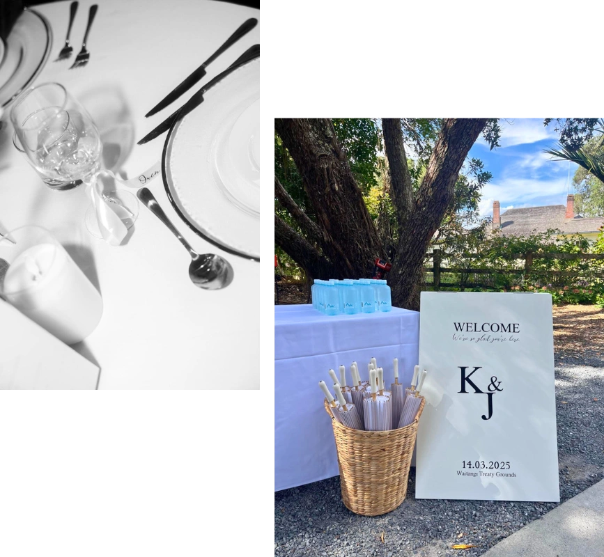 Wedding, event, and party hire services in Kerikeri, Whangarei, and Northland