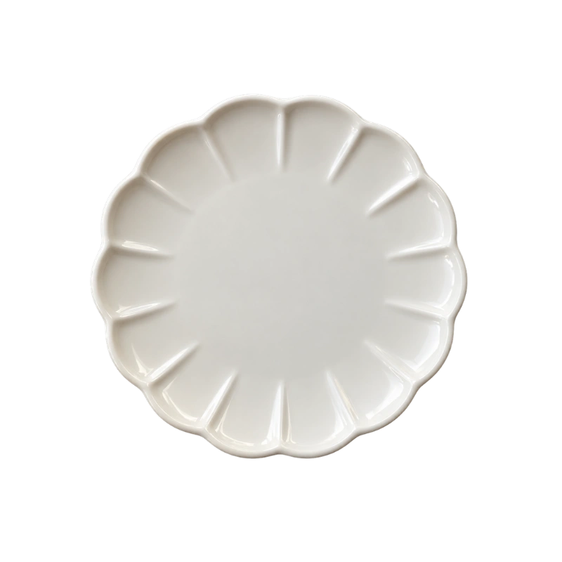 Cream Scalloped Side Plates wedding & event hire