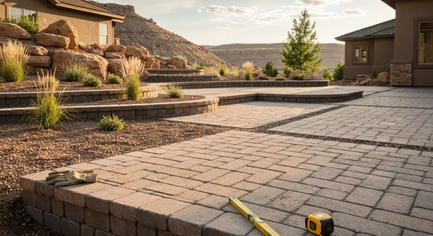 Custom landscape design and patio installation