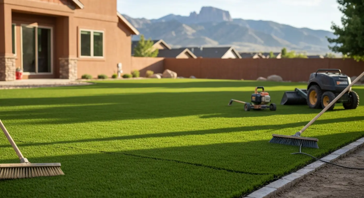 Turf installation in Cottonwood Heights