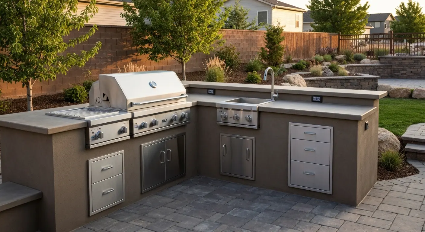 Outdoor kitchen installation