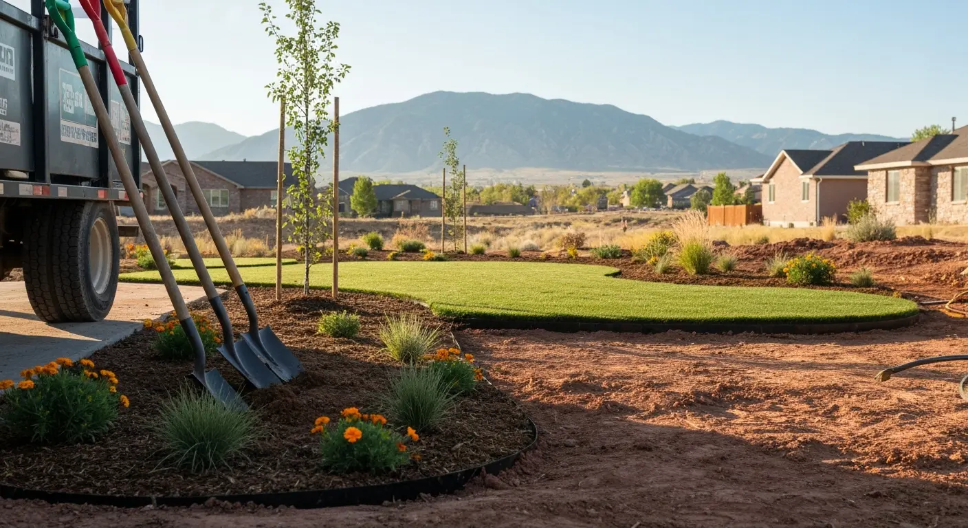Turf and planting installation