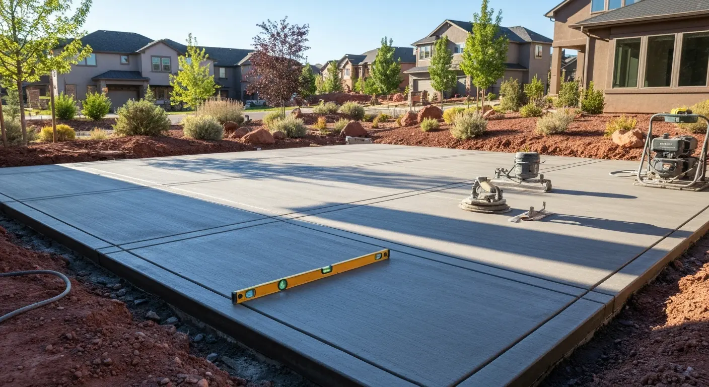 Concrete patio construction