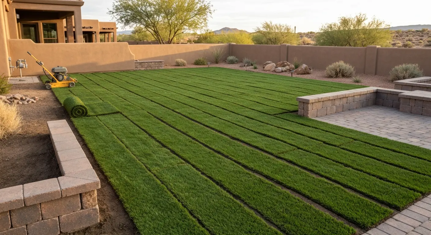 Turf installation and outdoor living area renovation