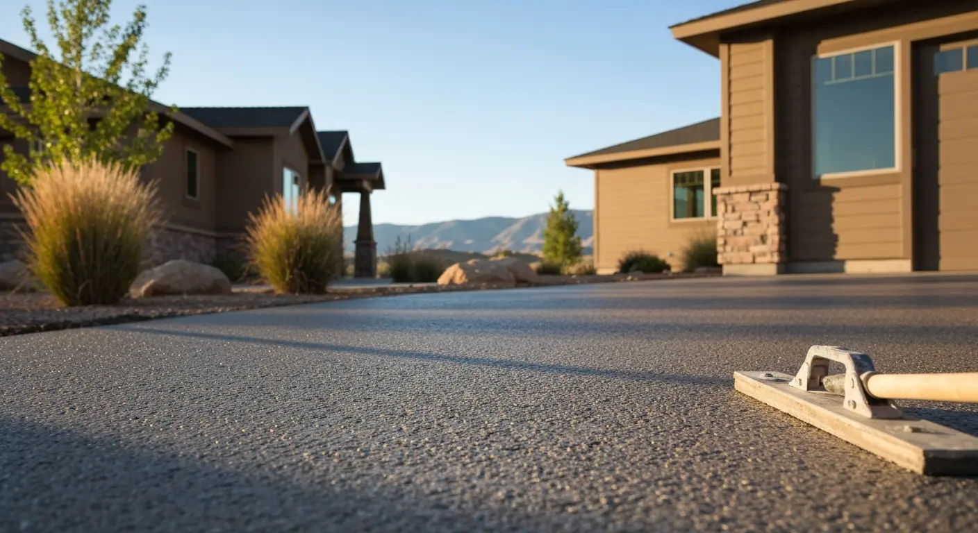 Textured concrete finish