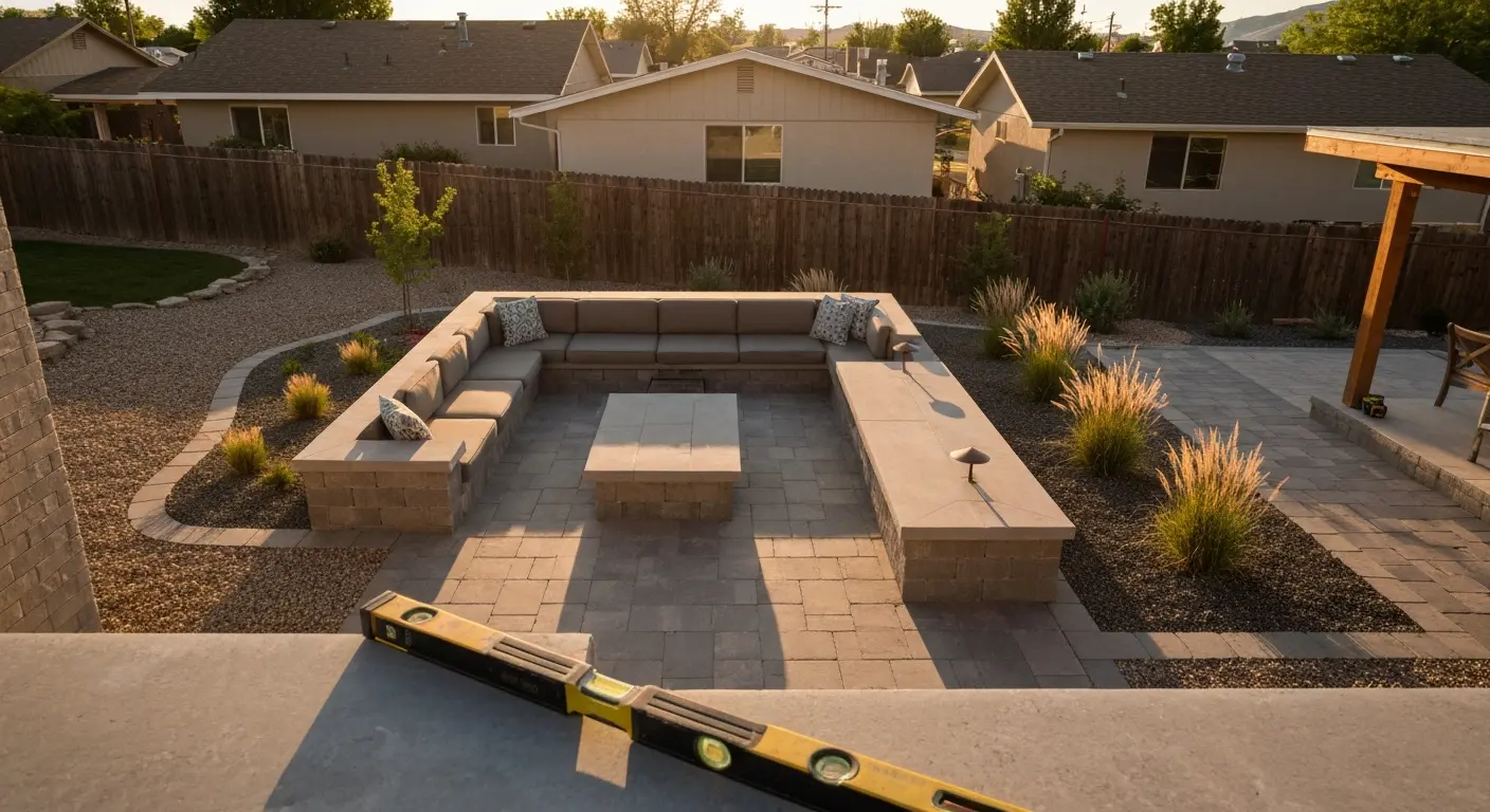 Backyard outdoor living space