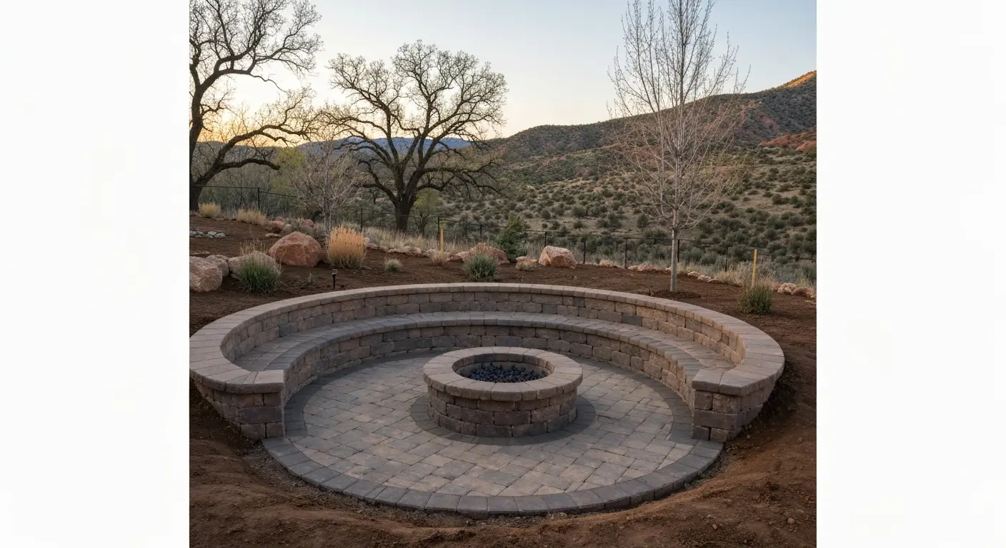 Backyard renovation with outdoor living space