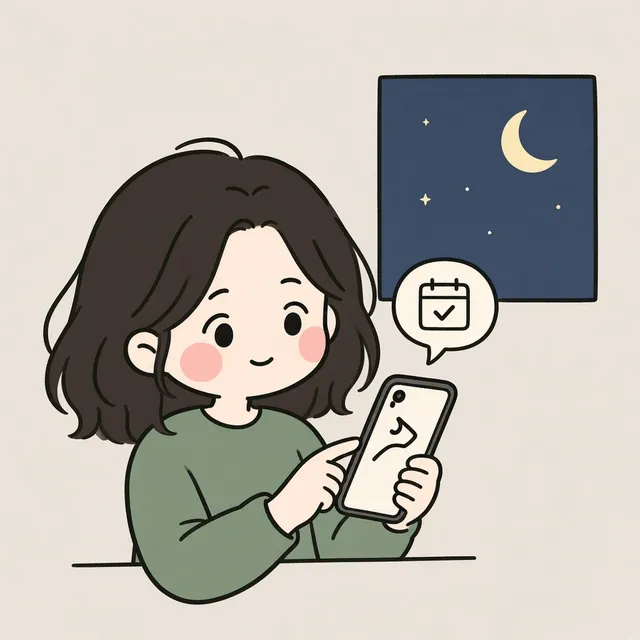 Illustration: booking a slot at night