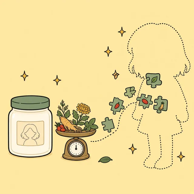 Illustration: formula built specially for her body