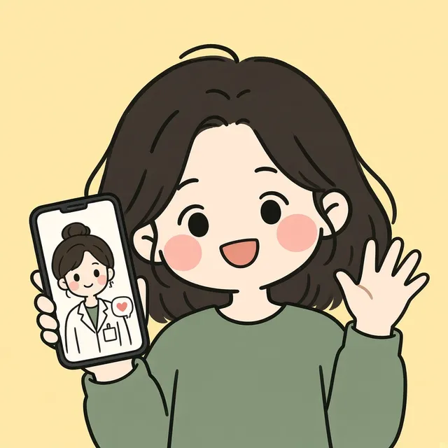 Illustration: video call with a specialist