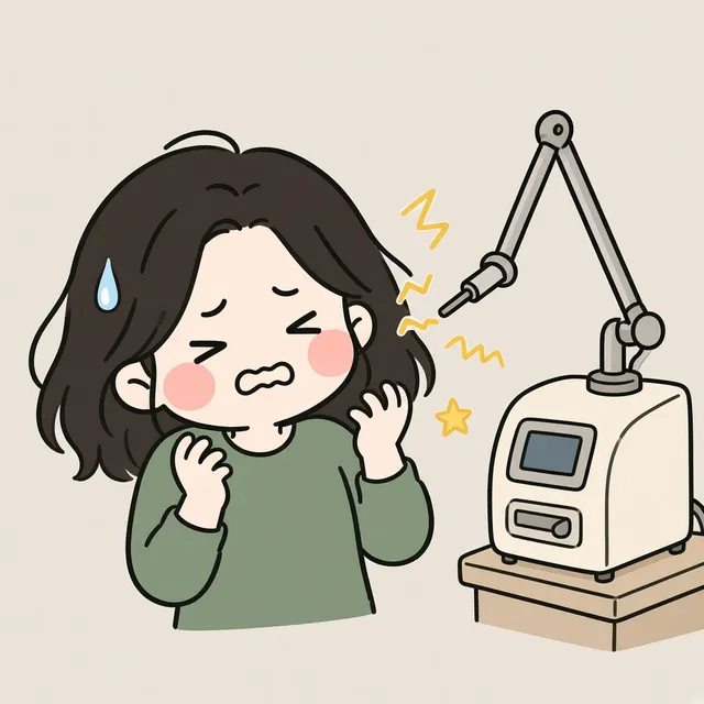 Illustration: flinching at a laser machine