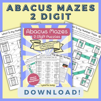 2 Digit Abacus Math Maze