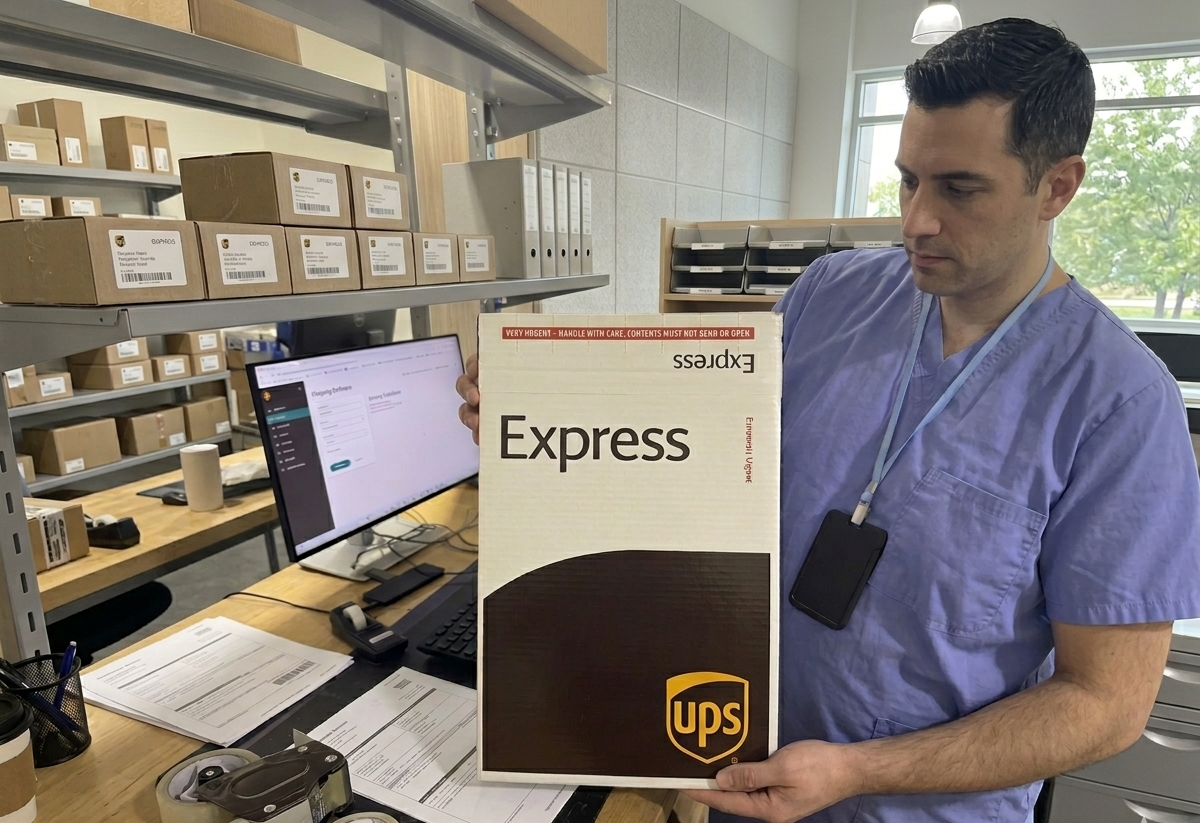 UPS Express shipping package