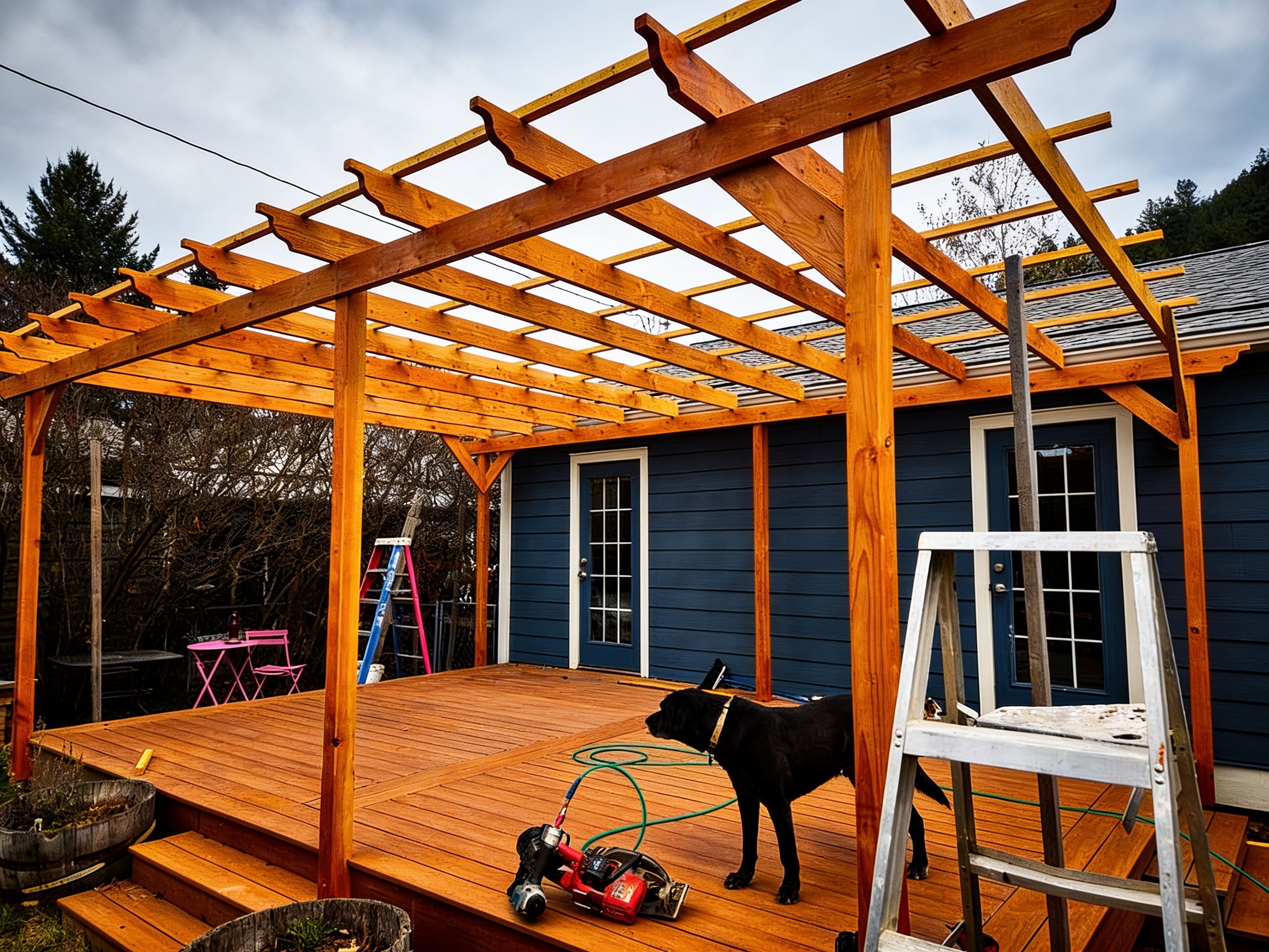 Custom deck and pergola by Eric Ebinger
