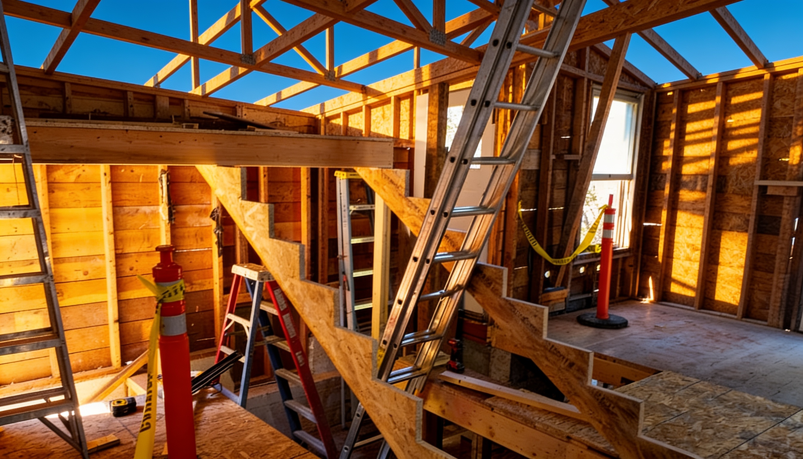 Interior stair framing by Eric Ebinger