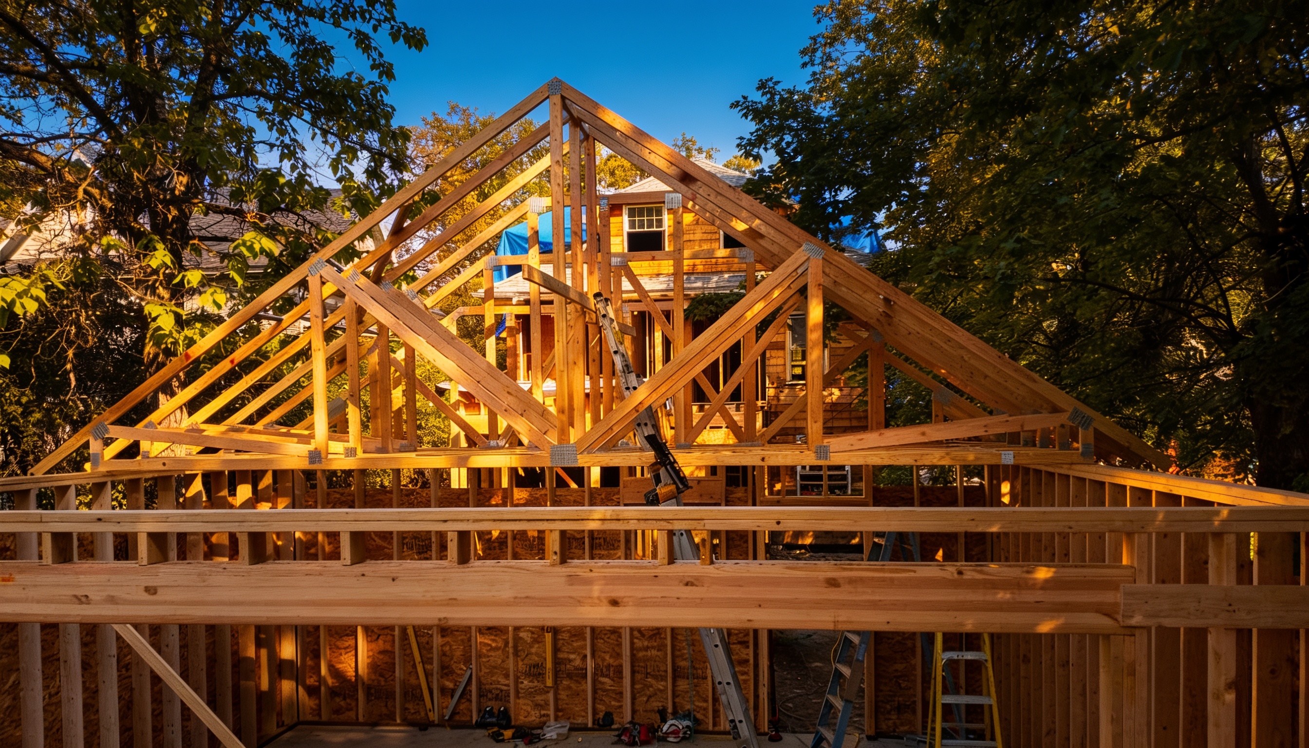 Roof truss framing by Eric Ebinger