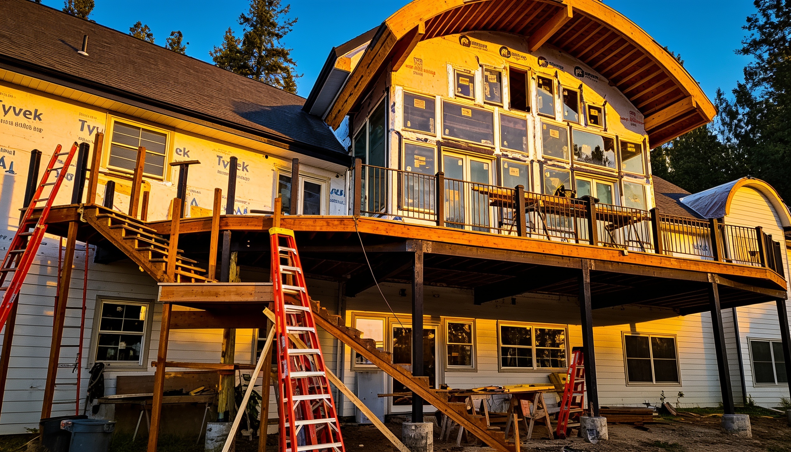 Custom home addition framed and dried in by Eric Ebinger
