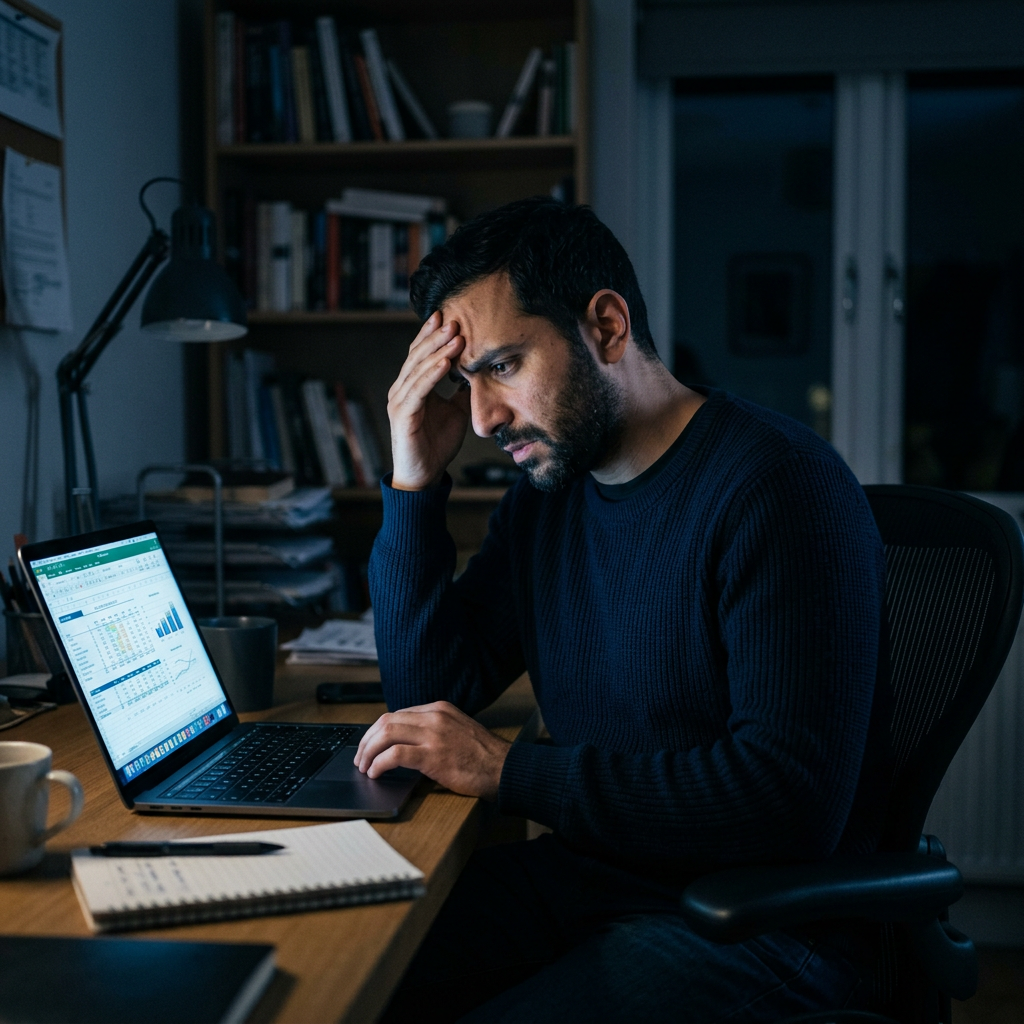 شخص يفكر في البيع