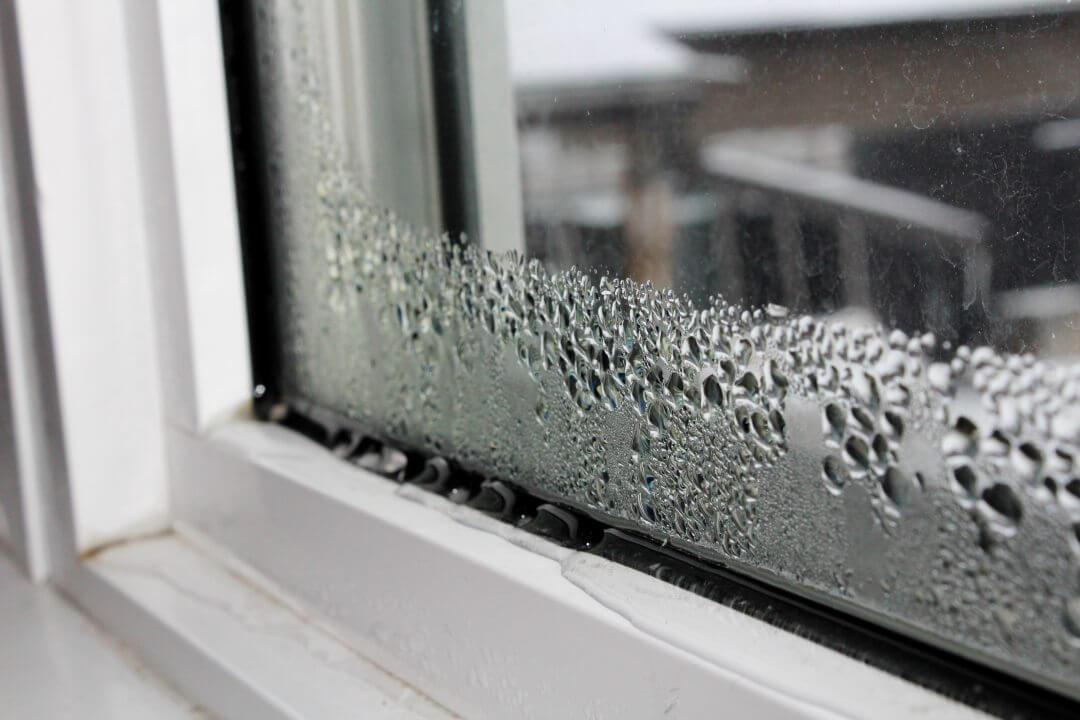 condensation on interior window after heavy rainfall