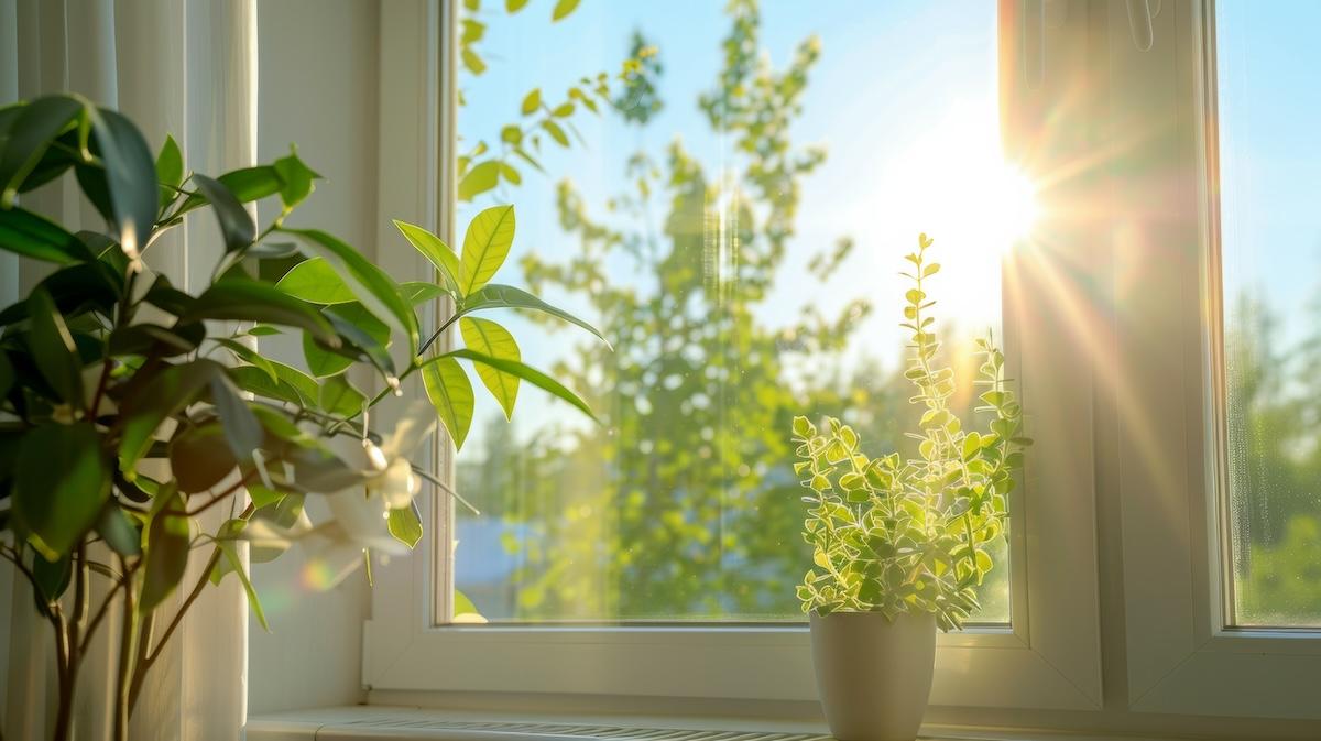home interior with subtle atmospheric conditions and natural light