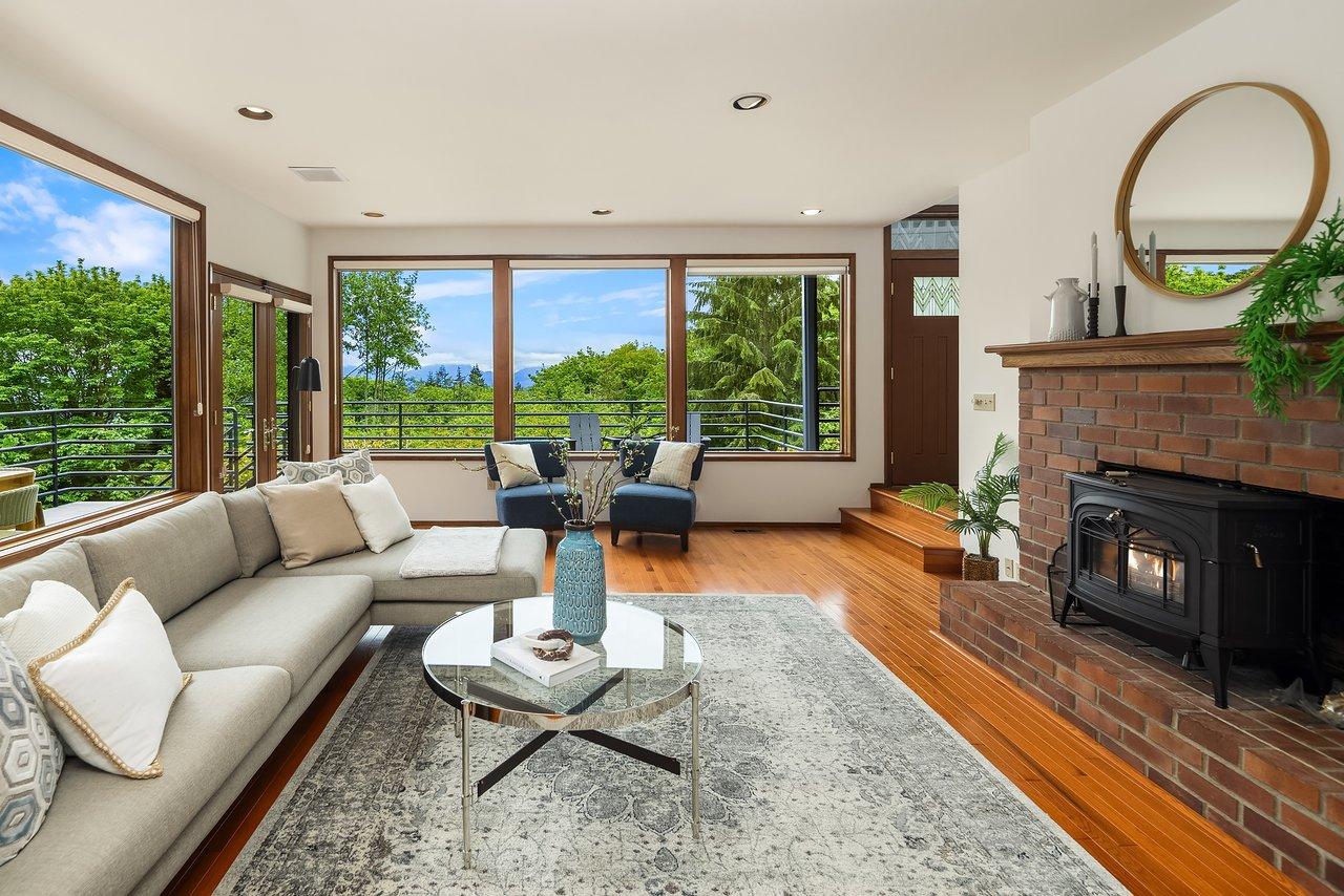 Floor-level view inside a comfortable home above the crawl space below.
