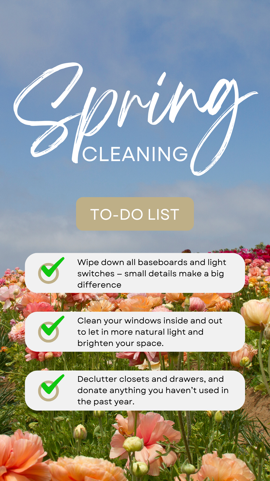 Spring Cleaning To-Do List