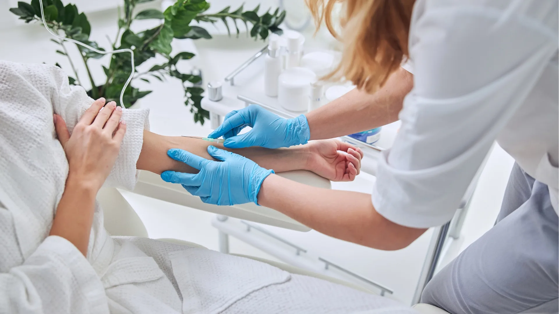 Laser hair removal treatment on the forearm