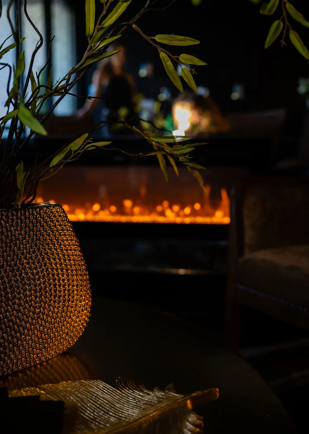 Lounge with a fireplace at Lexel Wellness