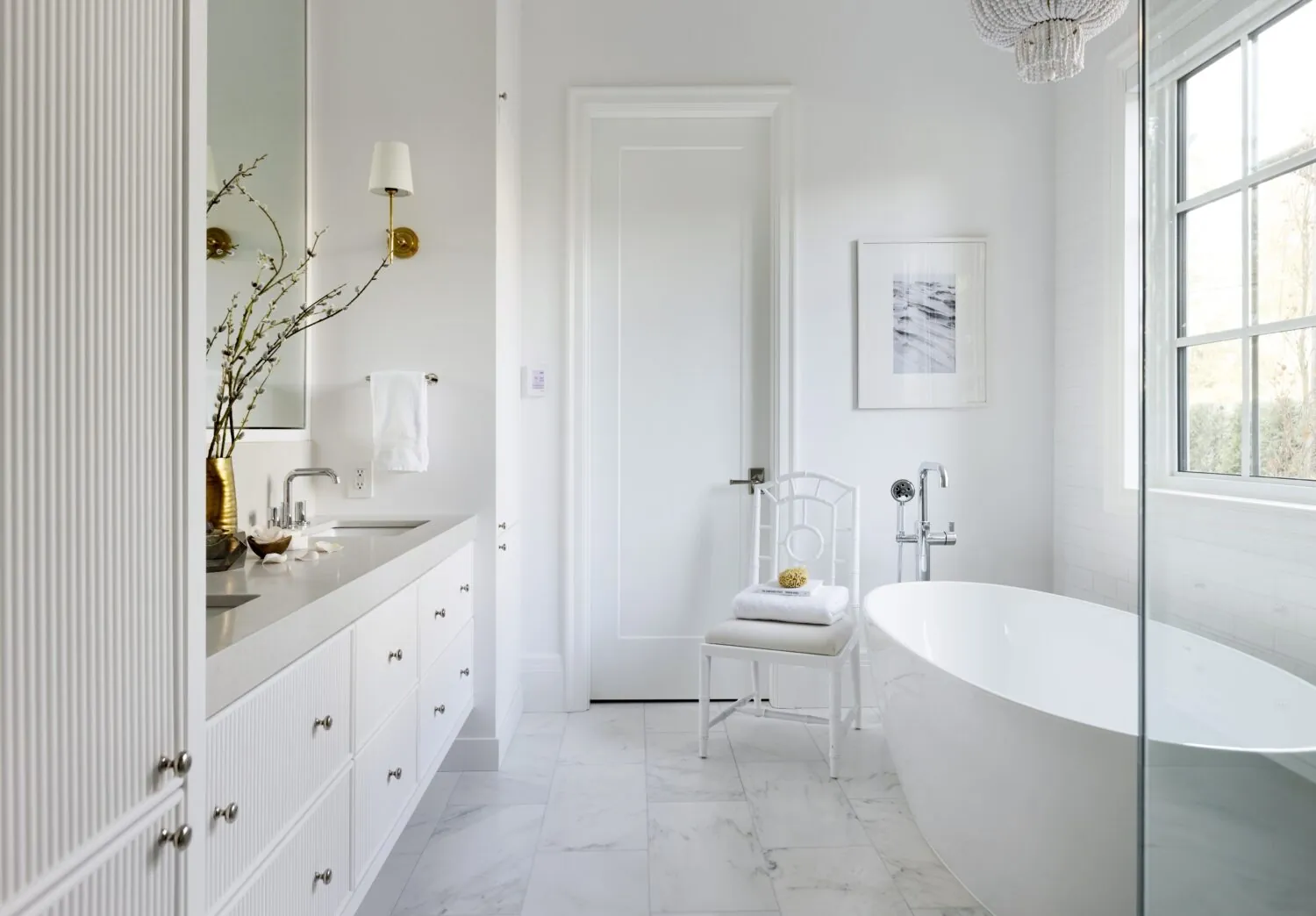 Ensuite bathroom interior painting in the Bartlett custom home, Langley