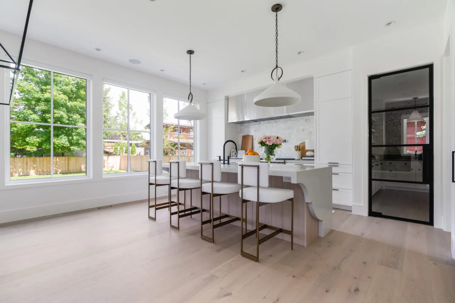 Kitchen island and interior painting in the Glover custom home by Shaan Painting