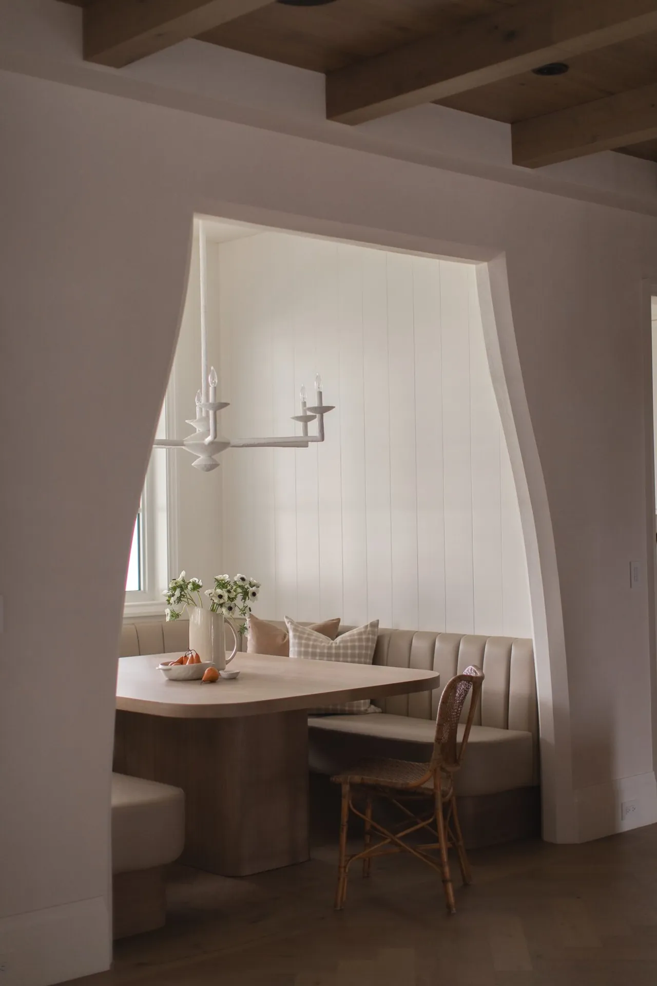 Breakfast nook interior painting in the Grove custom home