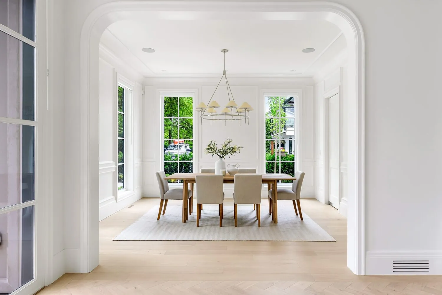 Dining room interior painting in the Jeffrey custom home