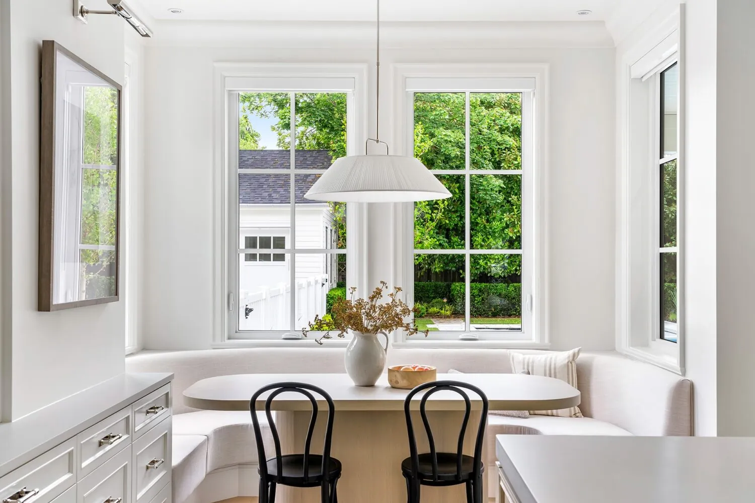 Breakfast nook interior painting in the Jeffrey custom home