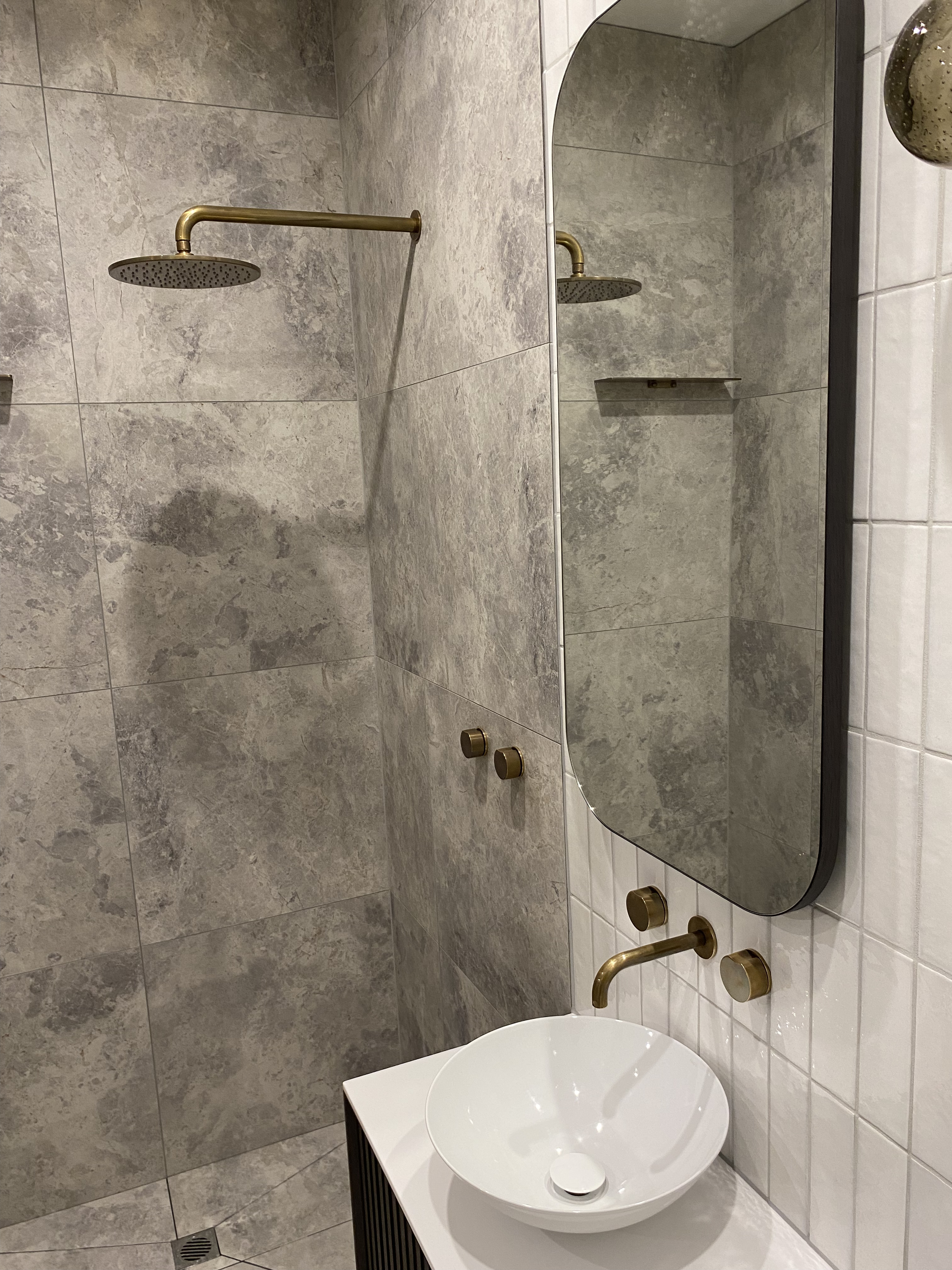 Stone & Brushed Gold Ensuite photo 3