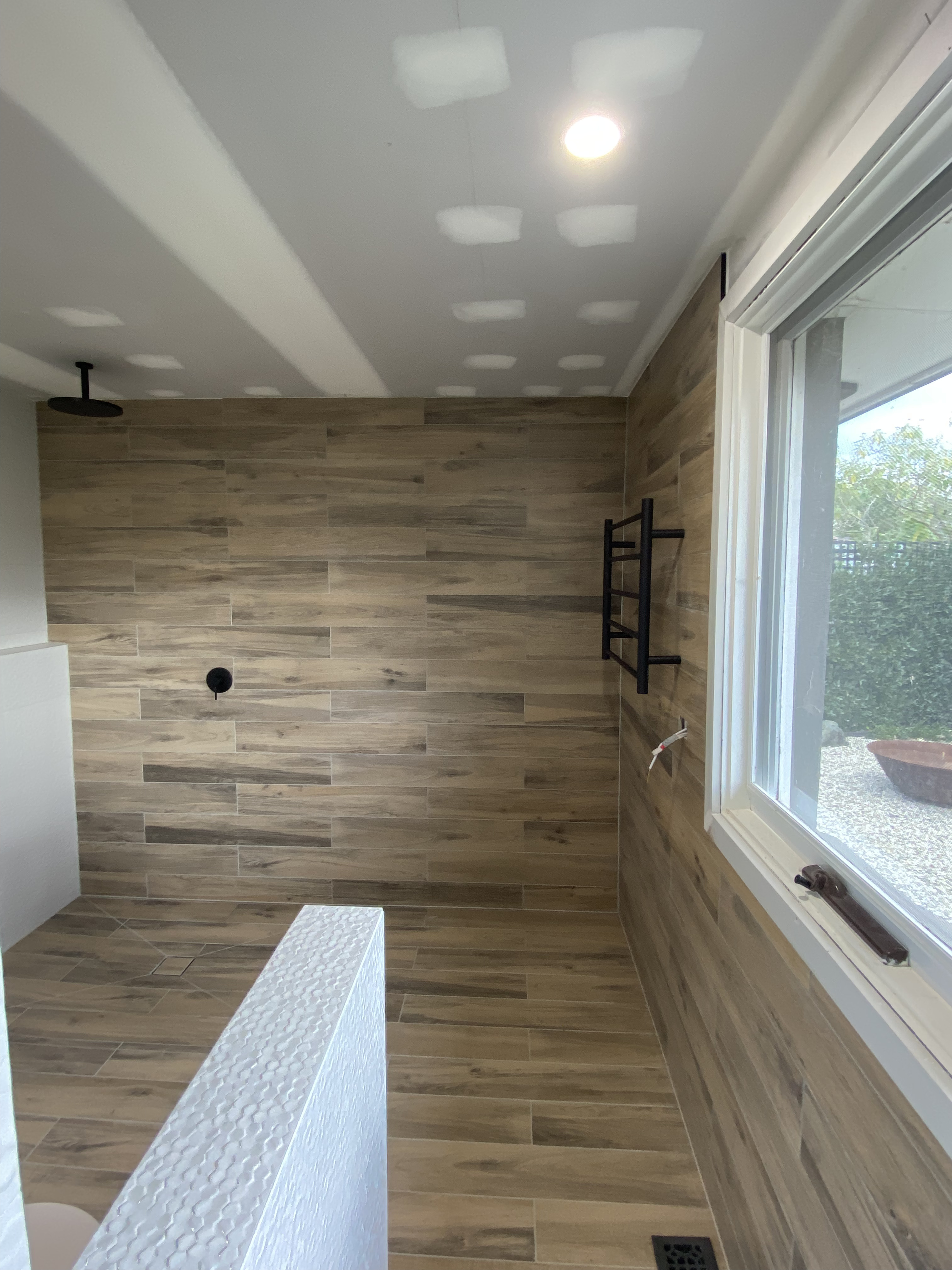 Timber-Look Walk-In Shower Bathroom photo 3