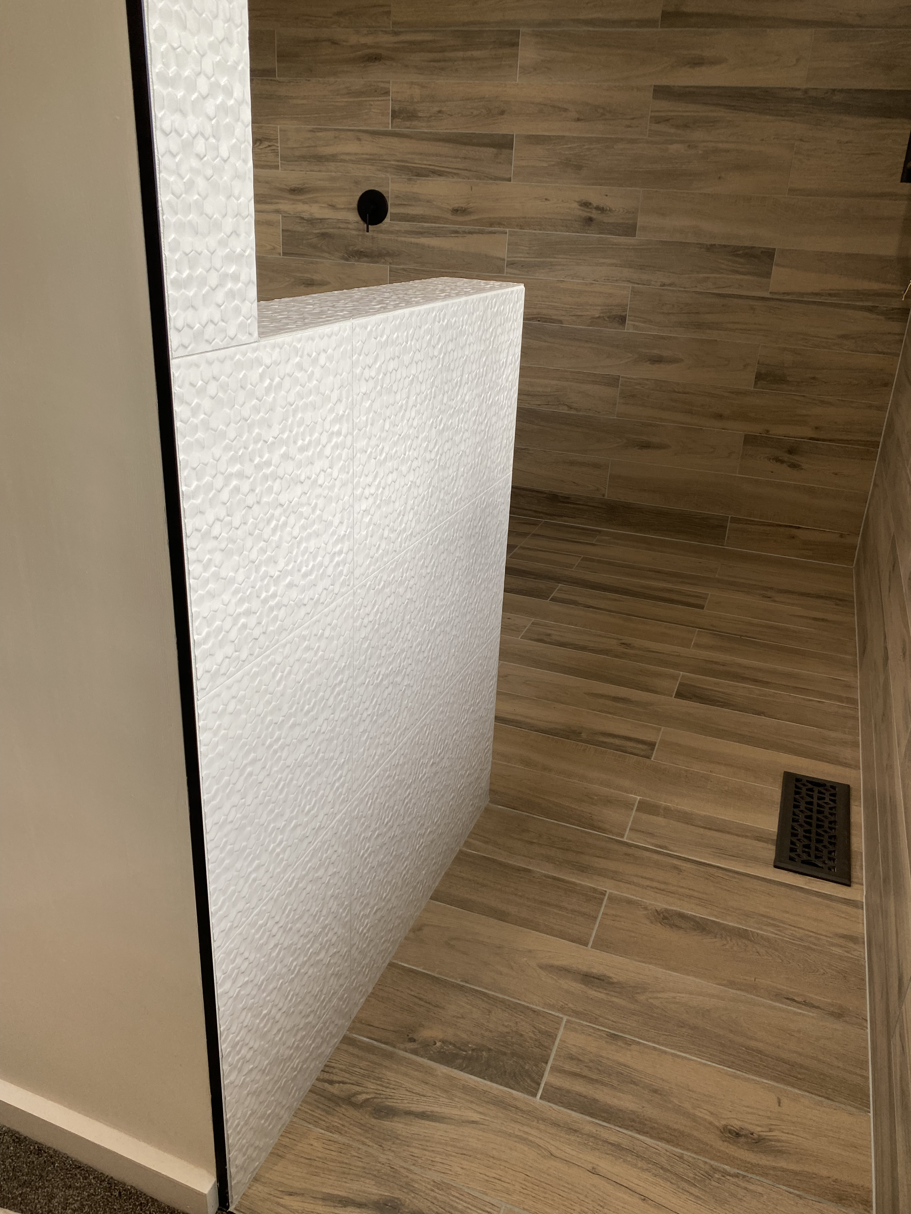 Timber-Look Walk-In Shower Bathroom photo 2