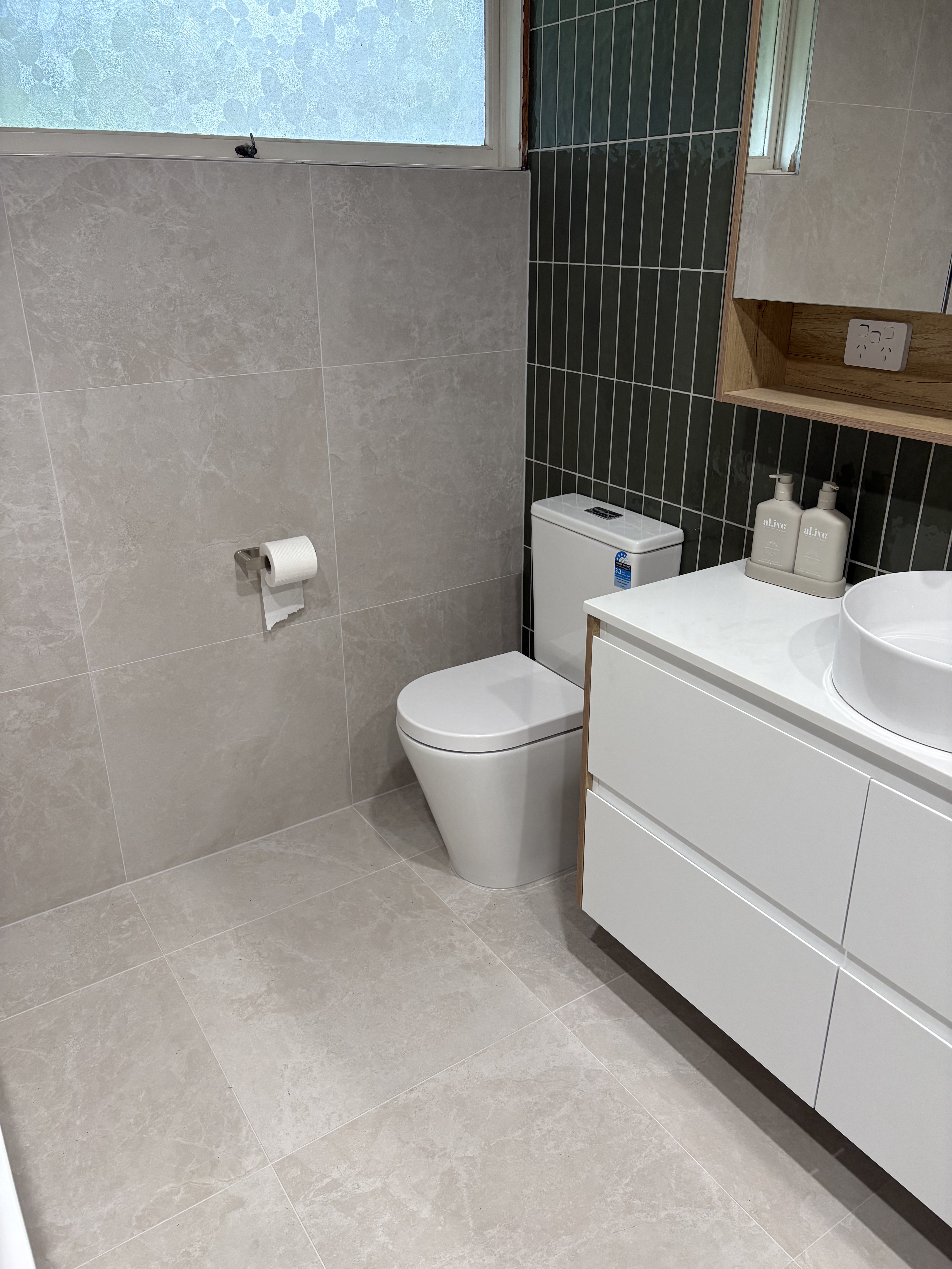 Sage Green Family Bathroom Transformation photo 3